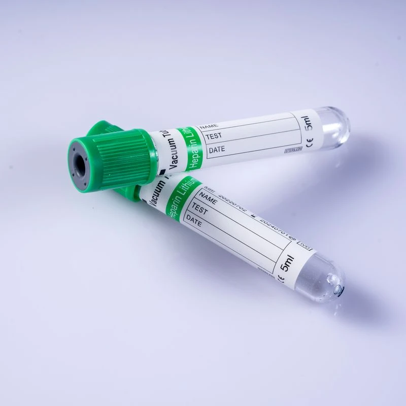 Lithium Heparin / Sodium Heparin Blood Collection Tube Green Top For Plasma Biochemistry & Blood Rheology